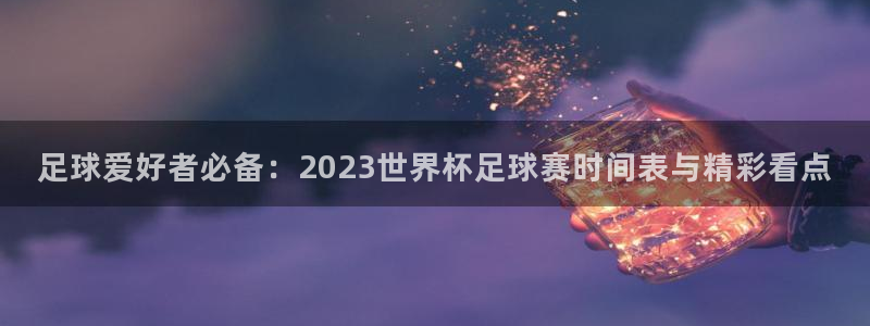 足球爱好者必备：2023世界杯足球赛